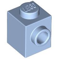 Brick 1x1 with 1 Knob Light Royal Blue