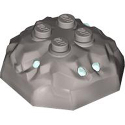 Rock 4x4x1 1/3 Upper Part Number 1 Silver Metallic Rock 4x4x1 1/3 Upper Part Number 1 Silver Metallic
