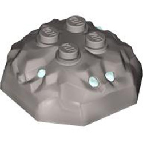 Rock 4x4x1 1/3 Upper Part Number 1 Silver Metallic