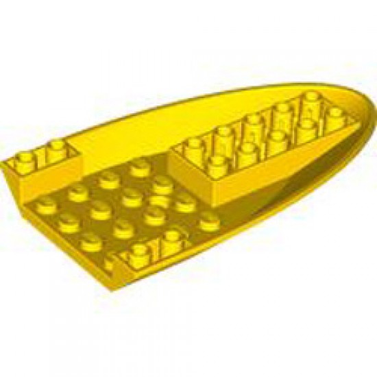 Inverted Roof Tile 6x10 with Double Bow Bright Yellow