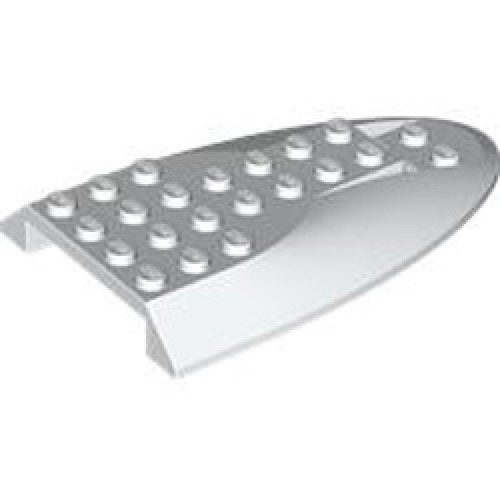 Roof Tile 6x10 with Double Bow White