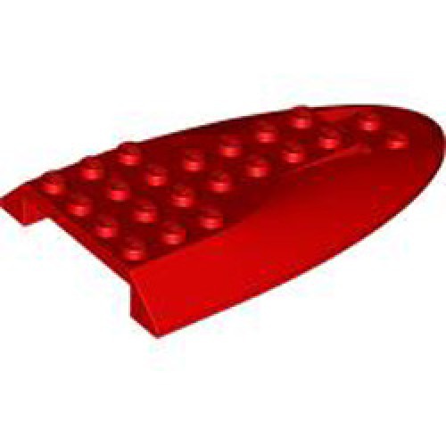 Roof Tile 6x10 with Double Bow Bright Red