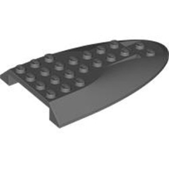 Roof Tile 6x10 with Double Bow Dark Stone Grey