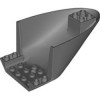 Inverted Roof Tail 6x10x4 with Double Bow Dark Stone Grey