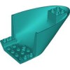 Inverted Roof Tail 6x10x4 with Double Bow Bright Bluish Green