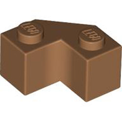 Brick 2x2 with Angle 45 Degree Medium Nougat
