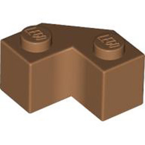 Brick 2x2 with Angle 45 Degree Medium Nougat