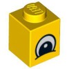 Brick 1x1 Number 1 Bright Yellow