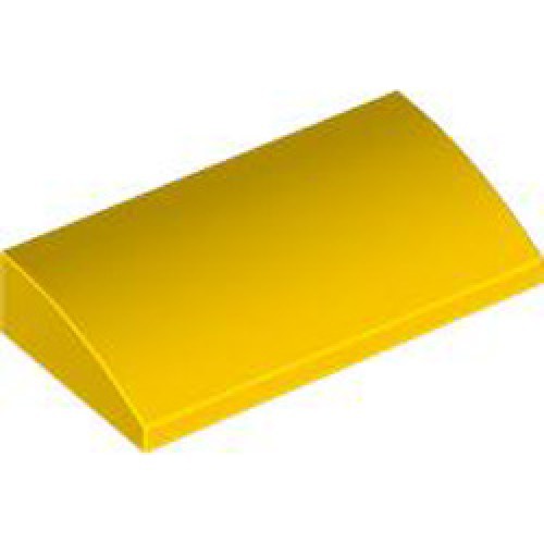 Plate with Bow 2x4x2/3 Bright Yellow
