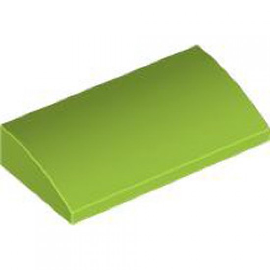 Plate with Bow 2x4x2/3 Bright Yellowish Green