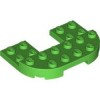Plate 6x4x2/3, 1/2 Circle Cut Out Bright Green