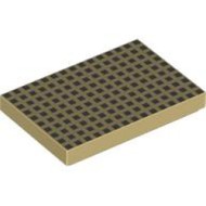 Flat Tile 2x3 Number 66 Brick Yellow