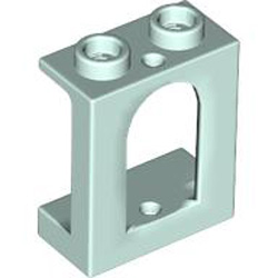 Wall 1x2x2 with Bowed Slit Aqua