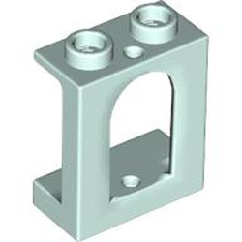 Wall 1x2x2 with Bowed Slit Aqua