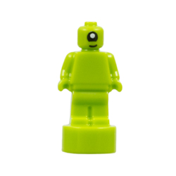 Alien Statue Trophy Minifigure Bright Yellowish Green