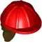 Mini Hat Number 14 with Hair Bright Red