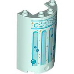 Wall Element Round 5x4x2 Number 1 Aqua