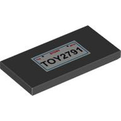 Flat Tile 2x4 Number 4 Black Flat Tile 2x4 Number 4 Black