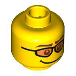 Mini Head with Skier Design Bright Yellow