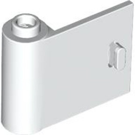 Left Door with Knob Hinge 1x3x2 White