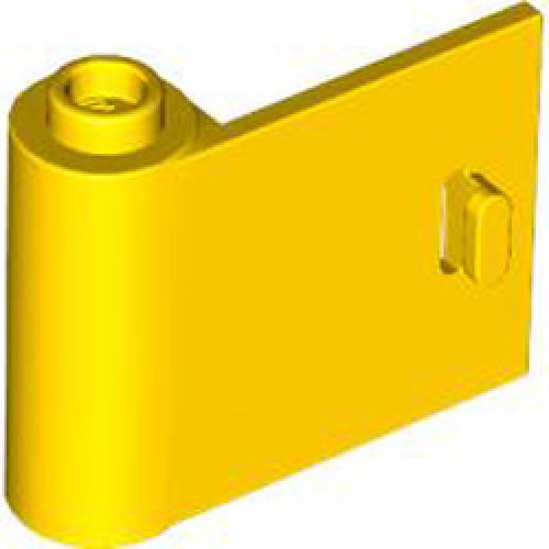 Left Door with Knob Hinge 1x3x2 Bright Yellow