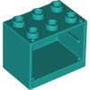 Cupboard 2x3x2 Bright Bluish Green
