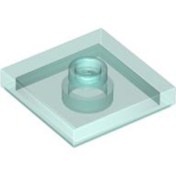 Plate 2x2 with 1 Knob Transparent Light Blue Plate 2x2 with 1 Knob Transparent Light Blue