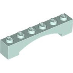 Brick 1x6 with Inside Bow Aqua