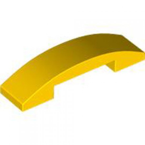 Plate with Bow 1x4x2/3 Bright Yellow