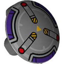 Slide Shoe Round 2x2 Number 24 Dark Stone Grey