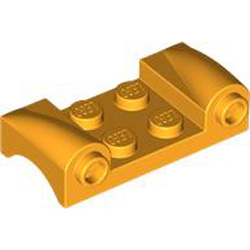 Wheel Arch 2x4 with Horizontal Knobs Flame Yellowish Orange