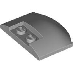 Plate with Bow 3x4x2/3 with Knobs Medium Stone Grey Plate with Bow 3x4x2/3 with Knobs Medium Stone Grey