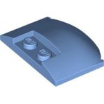 Plate with Bow 3x4x2/3 with Knobs Medium Blue
