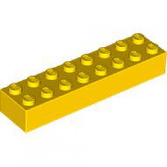 Brick 2x8 Bright Yellow