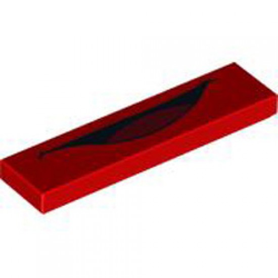 Flat Tile 1x4 Number 38 Bright Red