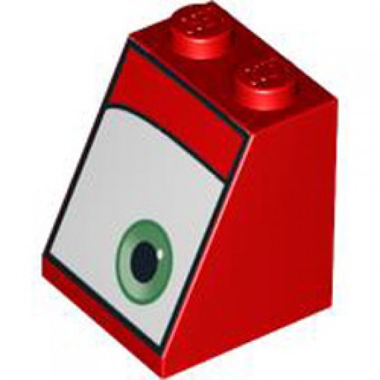 Roof Tile 2x2x2/65 Degree Number 16 Bright Red