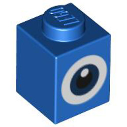 Brick 1x1 Number 30 Bright Blue
