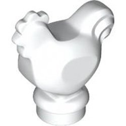 Chicken Decorated Number 1 White