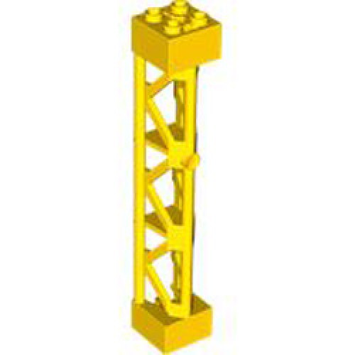 Lattice Tower 2x2x10 with Cross Bright Yellow