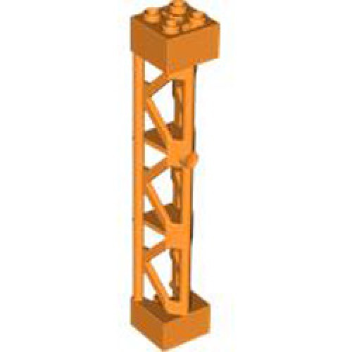 Lattice Tower 2x2x10 with Cross Bright Orange
