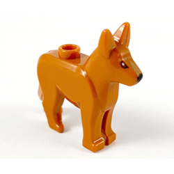 Dog with Deco Number 2 Dark Orange