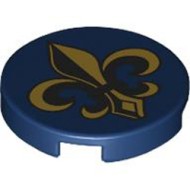 Flat Tile 2x2 Round Number 1234 Earth Blue