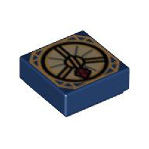 Flat Tile 1x1 Number 58 Earth Blue