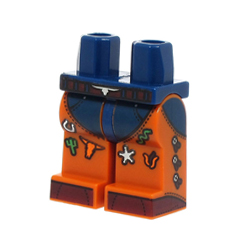 Hips with decorated Dark Orange Legs Earth Blue