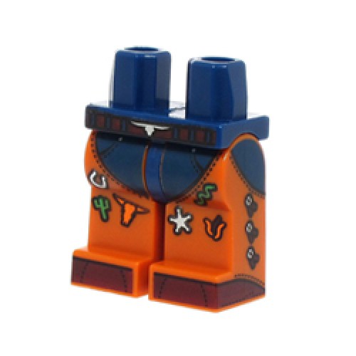 Hips with decorated Dark Orange Legs Earth Blue