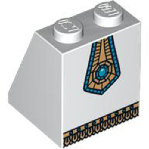 Roof Tile 2x2x2/65 Degree with Gold and Jewel White Roof Tile 2x2x2/65 Degree with Gold and Jewel White