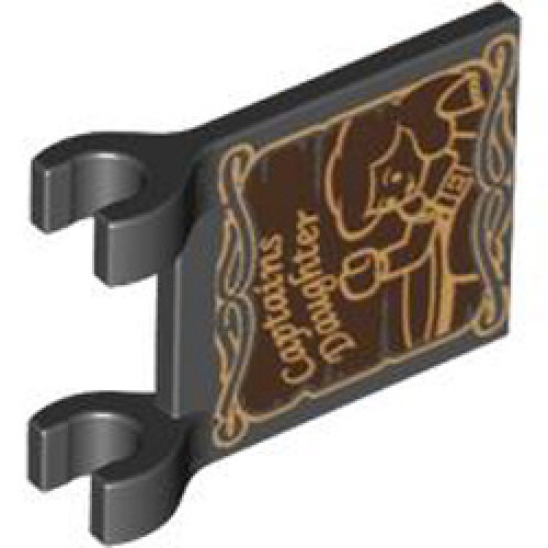 Flag with 2 Holders Number 4 Black