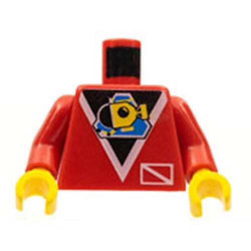 Mini Upper Part with Divers Submarine Design Bright Red