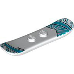 Snowboard (Short) with Dark Azur Design White