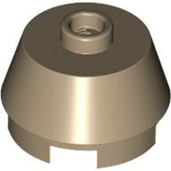 2x2 Round Slope Brick with Knob Sand Yellow 2x2 Round Slope Brick with Knob Sand Yellow